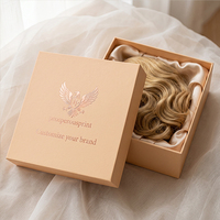 Boîte rigide personnalisée pour extensions de cheveux, boîte rigide imprimée en couleur pour l'emballage de mèches de cheveux humains
