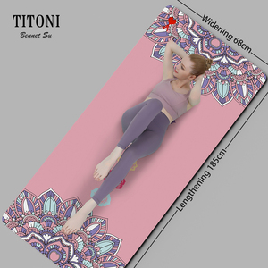<span class=keywords><strong>TITONI</strong></span> bas quantité minimale de commande 6mm 5mm Traction tapis de gymnastique antidérapant anti-transpiration indéchirable personnalisé PU caoutchouc tapis de Yoga marque privée - Product Image 2