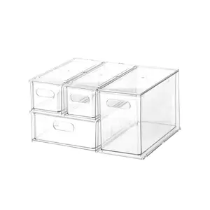 Hot selling plastic drawer stackable storage organizers
