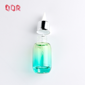 Best sell Green Gradient Color 15ml 30ml 50ml Round Cosmetic Lotion <b>Bottle</b> <b>Dropper</b> Glass <b>bottle</b> - Product Image 2