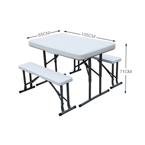 HOMFUL Vente en gros Ensemble de chaises de <span class=keywords><strong>table</strong></span> pliantes en plastique bon marché Ensemble de bancs PE-HD <span class=keywords><strong>Table</strong></span> à manger de <span class=keywords><strong>camping</strong></span> - Product Image 4