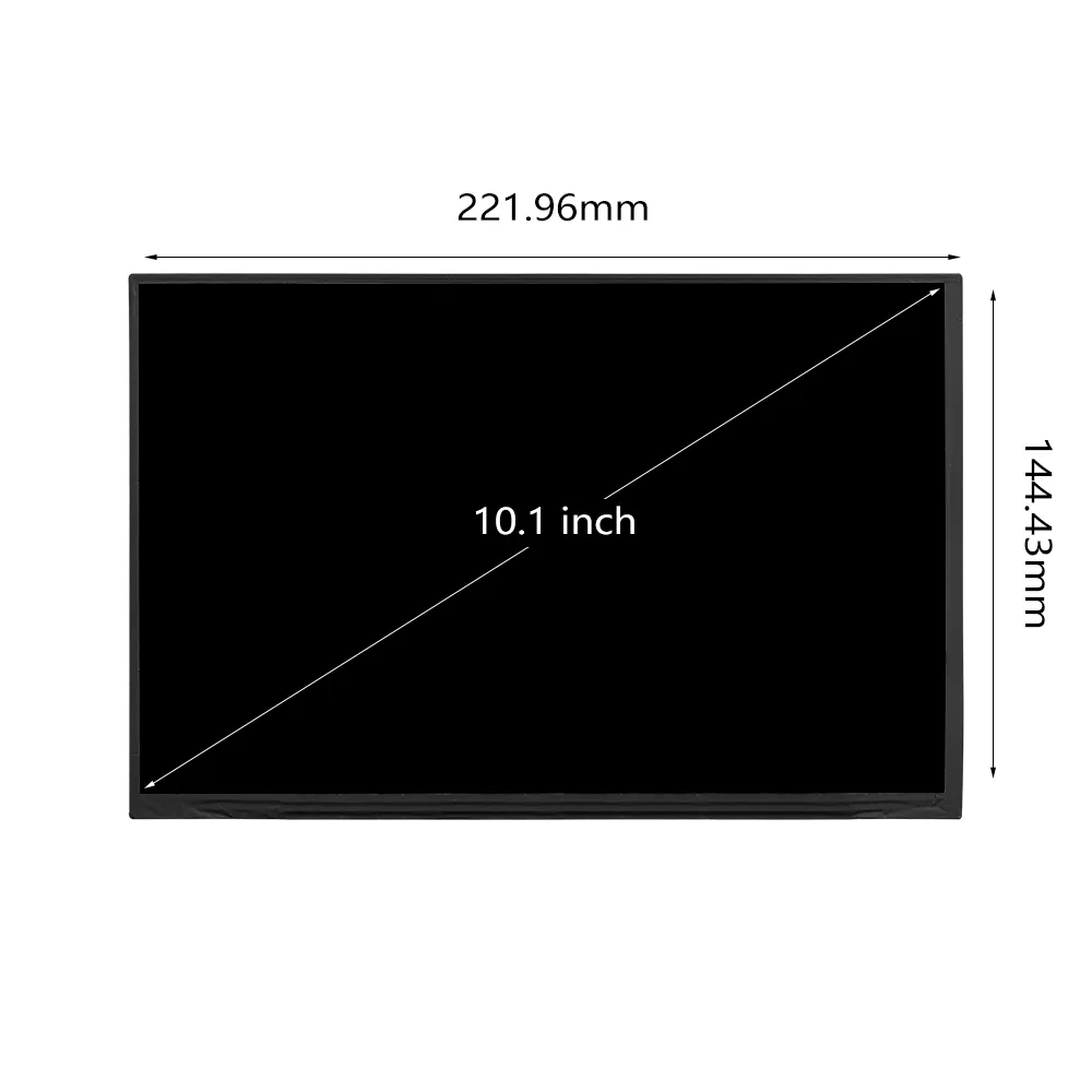 BOE original 10,1 pulgadas 1280*800 Resolución Panel 300NITs 40 pines LVDS TFT LCD Pantalla