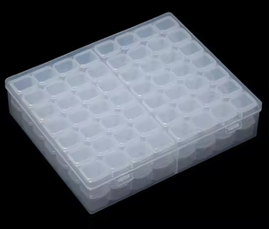 Caja de almacenamiento para decoración de <span class=keywords><strong>uñas</strong></span>, 112 rejillas, sellada individualmente, joyería extraíble, contenedor de Punta falsa, caja organizadora de diamantes de imitación, herramientas - Product Image 4