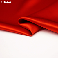 Kain Satin murni alami KUALITAS TERBAIK 30MM berat 100% Cina kain Satin murbei sutra asli warna merah Maroon desainer pernikahan