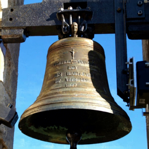 Grande Campana Religiosa da Chiesa in Bronzo da Appendere in Vendita - Product Image 1