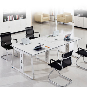 Hình Chữ Nhật Lớn Dài Di Chuyển Hội Nghị Bàn Họp Phòng Họp Bàn Văn Phòng Bàn Họp Bằng Gỗ Hiện Đại - Product Image 4