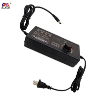 Vente directe d'usine, adaptateur d'alimentation à tension réglable 3-12V 5A DC avec affichage numérique LED pour CCTV, bande lumineuse LED, moteur