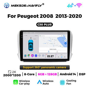 MEKEDE Voiture Android Écran Tactile Car-play Auto FM DSP 8core 6 + 128GB Android Navigation pour <span class=keywords><strong>Peugeot</strong></span> <span class=keywords><strong>2008</strong></span> 2013-2020 - Product Image 4