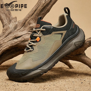 EPIPE <b>Men</b> Hiking <b>Shoes</b> Mesh Upper Rubber Outsole Spring Round Toe Outdoor Trekking <b>Work</b> Wear - Product Image 1