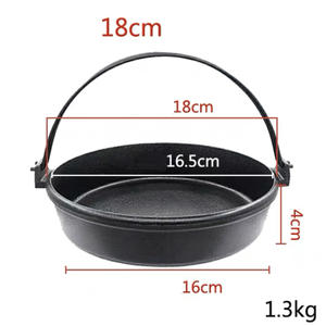 Sukiyaki หม้อแบบแขวนทำจากเหล็กหล่อเตาถ่านถ่านสำหรับบาร์บีคิวหม้อต้มร้อนสไตล์ญี่ปุ่น - Product Image 6