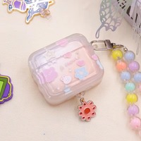 Porte-clés en métal personnalisé avec motif de dessin animé en forme de cœur imprimé UV, bouchon de protection pour iPhone/Type-C/Android, transparent pour la charge
