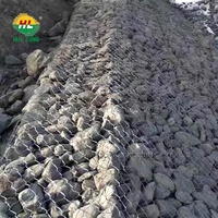 Mur de soutènement en gabion en fil de fer galvanisé 4x1x0,5m du Pakistan, panier à pierres hexagonal avec service de découpe