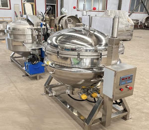 Olla Eléctrica Multifunción JFD de Acero Inoxidable de 100L con Chaqueta de Vapor para Cocción de Caramelos y Jarabes de Azúcar - Product Image 4