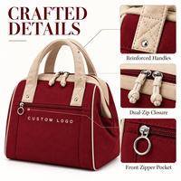 Sac isotherme personnalisé à faible MOQ, style sac de pique-nique, en polyester, grande capacité, avec poche avant, pour le bureau et l'école