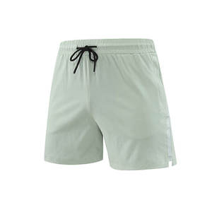 Shorts de Playa para Hombre, de Secado Rápido, Color Sólido, con Bolsillos, Cordón Ajustable, Cintura Media, Casual, 100% Poliéster - Product Image 5
