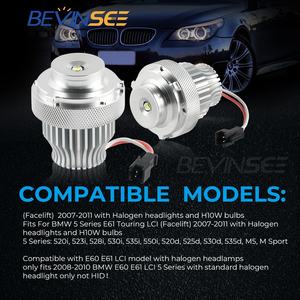 BEVINSEE 2x H10W Bombillas LED para Faros Delanteros con Ojos de Ángel para BMW 520i 523i 550i <span class=keywords><strong>525d</strong></span> 530d 535d M5 <span class=keywords><strong>M</strong></span> <span class=keywords><strong>Sport</strong></span> - Product Image 4