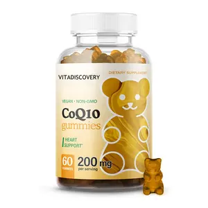 CoQ10 bổ sung 200mg Coenzyme CoQ 10 Gummies Vitamin bổ sung ubiquinol hỗ trợ sức khỏe tim mạch