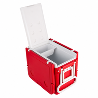 28L Faltbare Isolierte Kühlbox, Tragbarer Thermobehälter für Auto, Camping, BBQ, Marktstand, Picknick, Logo Anpassbar