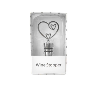 Silver Heart <b>Wine</b> <b>Stopper</b> Zinc Alloy Valentine's Day Gift For <b>Wine</b> Champagne Spirits Sealing - Product Image 1