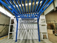 Cabine de pulvérisation de revêtement de peinture en poudre de profilés en aluminium avec recyclage de filtre