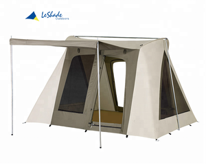 Chất Lượng Cao Cắm Trại Ngoài Trời <span class=keywords><strong>Canvas</strong></span> Mùa Xuân Bar Lều Chống Cháy Flex Bow Luxury Glamping Lều - Product Image 5