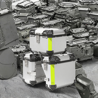 Boîtes arrière robustes pour moto 43L+ 39L en alliage d'aluminium, ensemble combiné de top-case et de sacoches latérales pour un grand espace de rangement