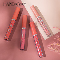 Rouge à lèvres liquide et brillant à lèvres minéral végétalien 12 couleurs, imperméable et hydratant, Han Daiyan, longue tenue, logo personnalisé, maquillage en gros