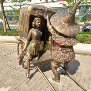 Escultura de Figura de Fibra de Vidrio Imitación Bronce, Adorno Personalizado para Parques y Calles Peatonales al Aire Libre - Product Image 2