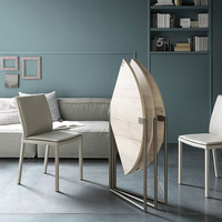 Klappbarer Runder Holz-Esstisch Multifunktional Minimalistisch Modern Luxuriös Beweglich für Kleine Wohnungen Nordischer Stil