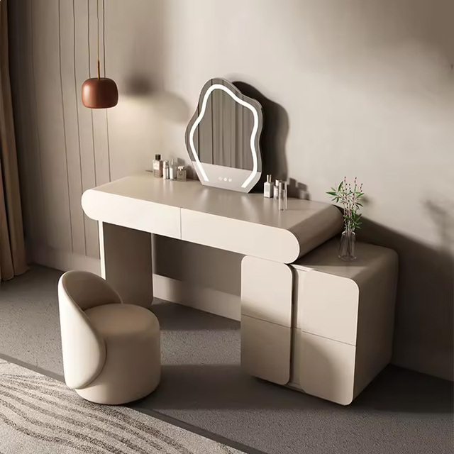Modern Best Design Bedroom Solid Wood Makeup Cosmetics Vanity Dressing Table for Girls Women