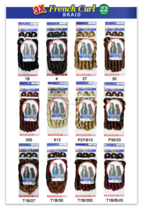 Extensions <span class=keywords><strong>de</strong></span> cheveux synthétiques tressées bouclées à la française <span class=keywords><strong>Meche</strong></span> French Curls, perruques 3X 280g 22 pouces, cheveux à tresser bouclés en spirale à la française, queues <span class=keywords><strong>de</strong></span> <span class=keywords><strong>cheval</strong></span>, cheveux au crochet - Product Image 3