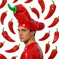 Costume de Pâques transfrontalier en acier inoxydable avec piment, pour chef, adulte, fête, jeu de rôle amusant, chapeau de scène et tenue