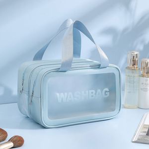 2026 New Waterproof Dry-wet Separation Cosmetic <b>Bag</b>, Large Capacity Waterproof <b>Toiletry</b> <b>Bag</b>, <b>Travel</b> Portable Frosted Cosmetic... - Product Image 3
