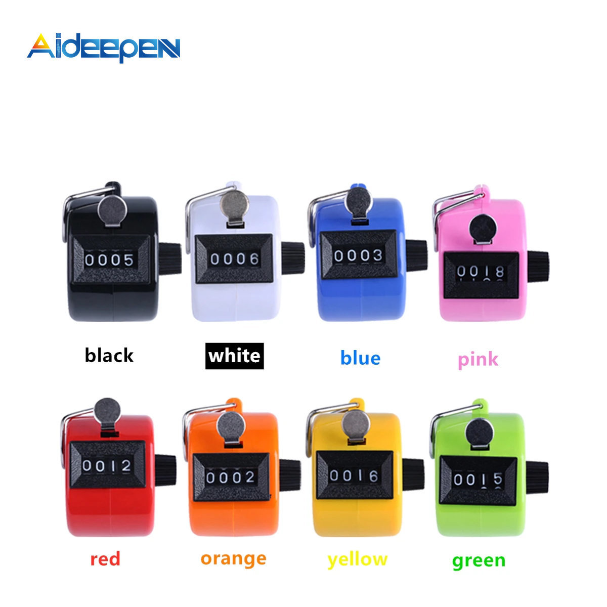 Ручной цифровой счётчик, 4 дюйма, механический ручной счётчик ладони, 8 цветов в ассортименте