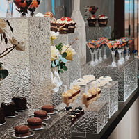 Présentoir Moderne en Acrylique pour Buffet de Desserts, Support de Présentation de Gâteaux et Snacks pour Usage Extérieur en Centre Commercial, Ornement Décoratif Artistique