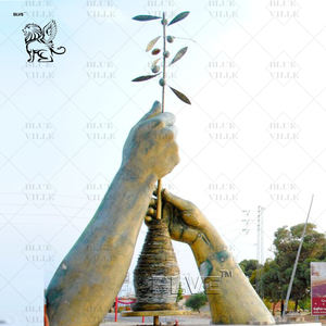 Декор для сада, латунная медная абстрактная художественная металлическая скульптура, бронзовая скульптура дерева, Человеческая Статуя - Product Image 5