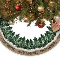 AVOIN Colorlife Tapis de Noël de haute qualité et durable de 48 pouces avec motif flocon de neige pour la décoration de l'arbre de Noël et des fêtes d'hiver