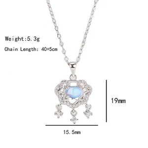 Collana di Tendenza in Acciaio Inossidabile con Chiusura di Sicurezza e Zirconi Incastonati, Stile Lussuoso e Alla Moda - Product Image 5