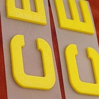 Autocollant de logo de marque en silicone 3D personnalisé, transfert thermique, impression sur t-shirt