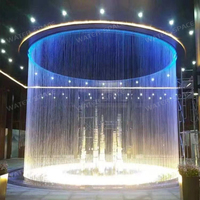 Cortina de Agua Digital Personalizada de 1M 2M 3M, Cascada de Agua para Decoración Interior y Exterior