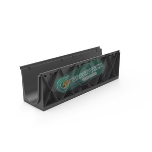 Caniveau de drainage linéaire B125 avec grille en <span class=keywords><strong>fonte</strong></span> ID200, système de drainage par tranchée 250x500x25mm avec couvercle - Product Image 2