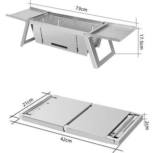 <span class=keywords><strong>Asador</strong></span> Portátil de Carbón para Acampar al Aire Libre, Estufa para Barbacoa, Accesorios para Parrilla, Parrillas para Barbacoa, Parrilla de Carbón - Product Image 6