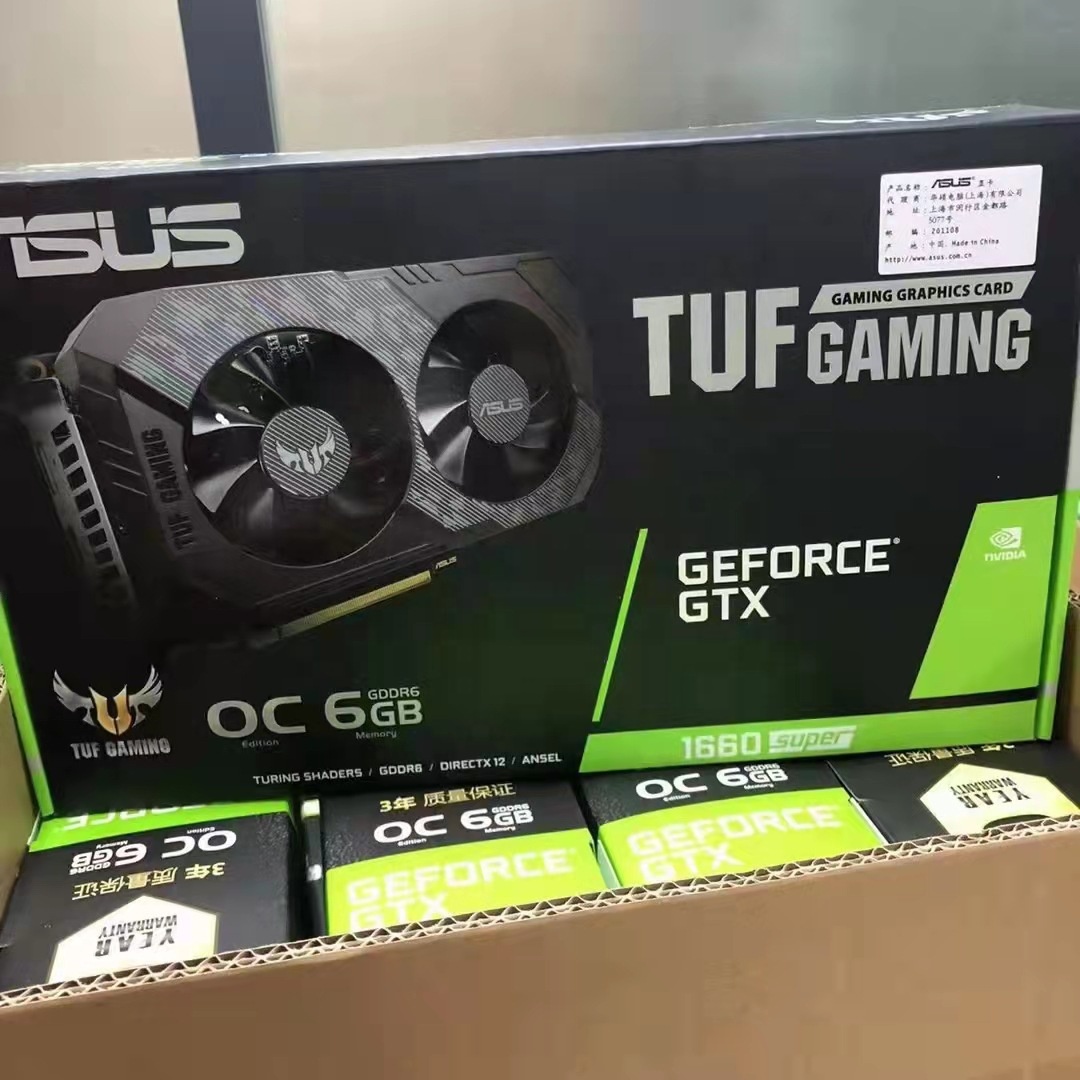 Видеокарта Asus TUF gaming 1660 super oc 6 ГБ gddr6 ge force gtx для настольного компьютера vga gpu