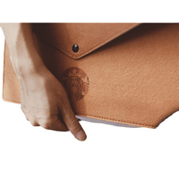 Sobre de cuero suave con logotipo personalizado, bolsa organizadora de documentos de oficina, tamaño A4, carpeta de cuero Pu resistente al agua