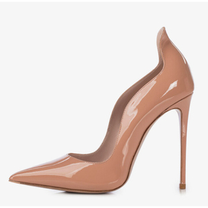 Chaussures de travail sexy et élégantes à talons aiguilles rouges brillants personnalisées pour femmes - Product Image 1