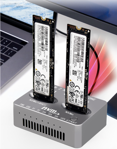 <span class=keywords><strong>Support</strong></span> de <span class=keywords><strong>disque</strong></span> <span class=keywords><strong>dur</strong></span> mobile double <span class=keywords><strong>disque</strong></span> M.2 NVME SSD, prise en charge du clonage hors ligne SSD M Key, station d'accueil SSD M.2 Sata - Product Image 3