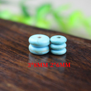 Blue Turquoise Spacer <b>Beads</b> Round 2x6mm 3x8mm For Jewelry Making <b>Stone</b> <b>Beads</b> GP010 - Product Image 5