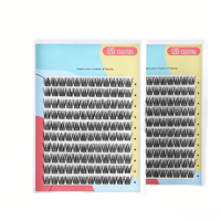 Cils en grappe autocollants, application simple, légers, pour débutantes, cils de beauté décontractés