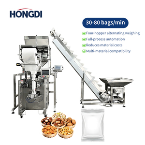 Machine d'emballage automatique à 4 têtes avec peseuse linéaire et élévateur à godets pour le dosage des graines de tournesol et des noix - Product Image 2