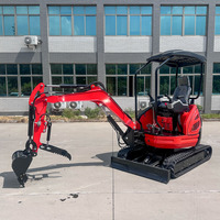 Pengiriman Gratis Excavator Mini Yovve Mesin Kubota Epa 2.5 Ton Crawler Micro Digger 1 Ton 2 Ton Excavator Kecil Pertanian untuk Dijual